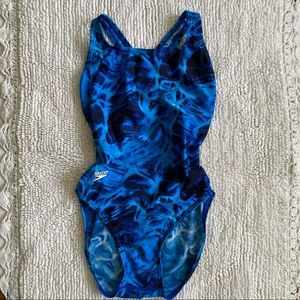 Speedo blue swirl racerback swimsuit, Size XS
